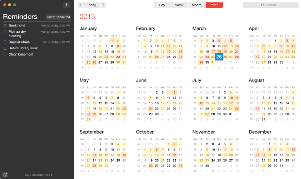 calendar payments for mac